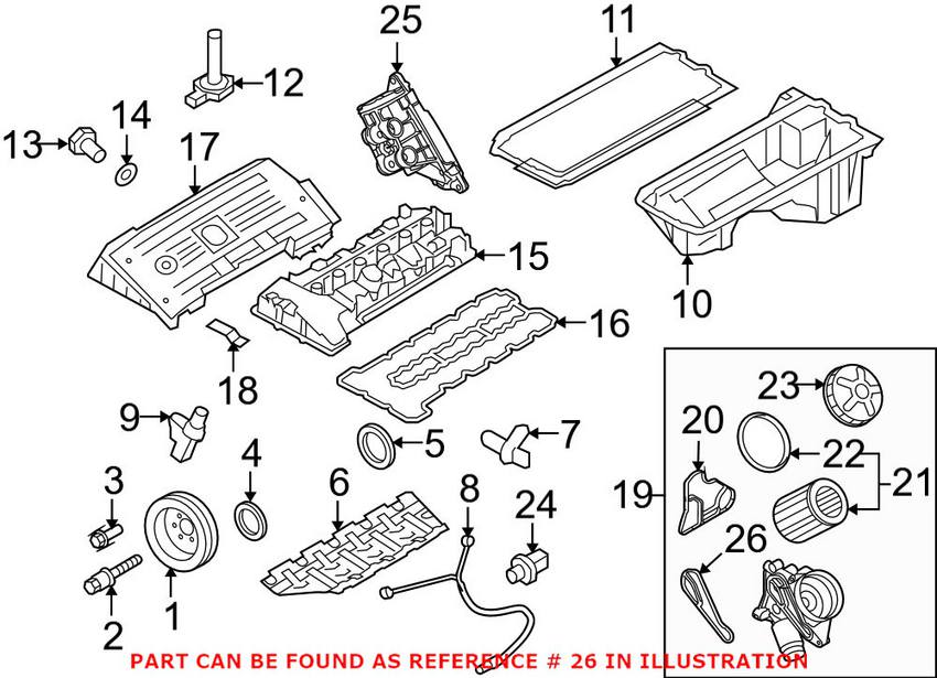 BMW Engine Oil Cooler Gasket 11428637820