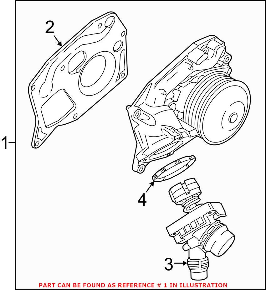 BMW Engine Water Pump (w/ Thermostat) 11517643930