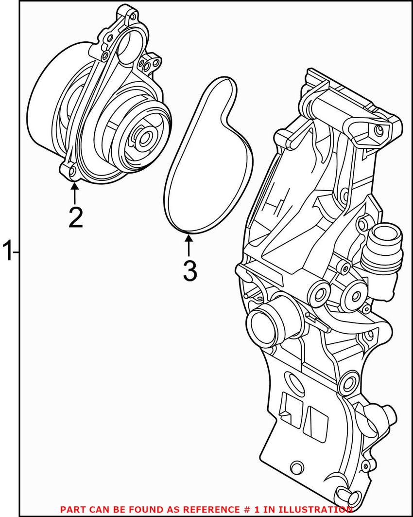 BMW Engine Water Pump Assembly Genuine BMW 11518631940