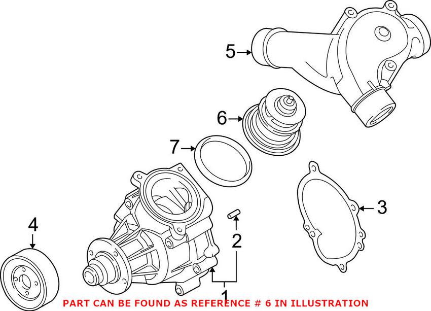 BMW Engine Coolant Thermostat (80C) 11531318274