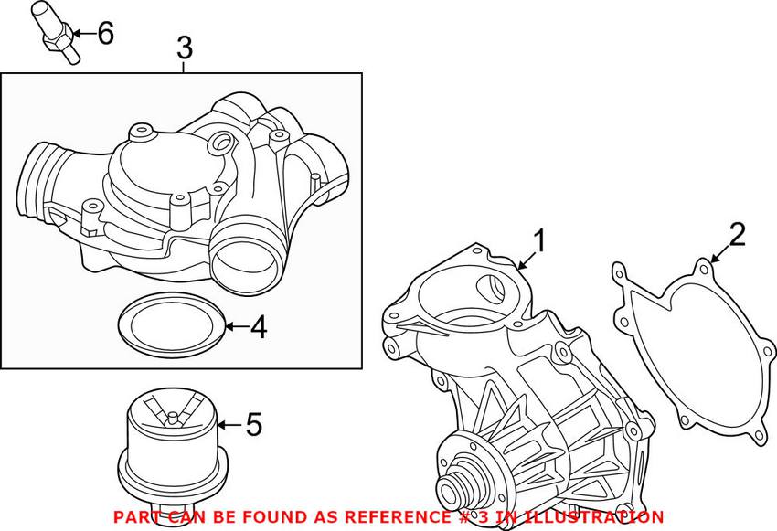 BMW Engine Coolant Thermostat Housing 11531406762