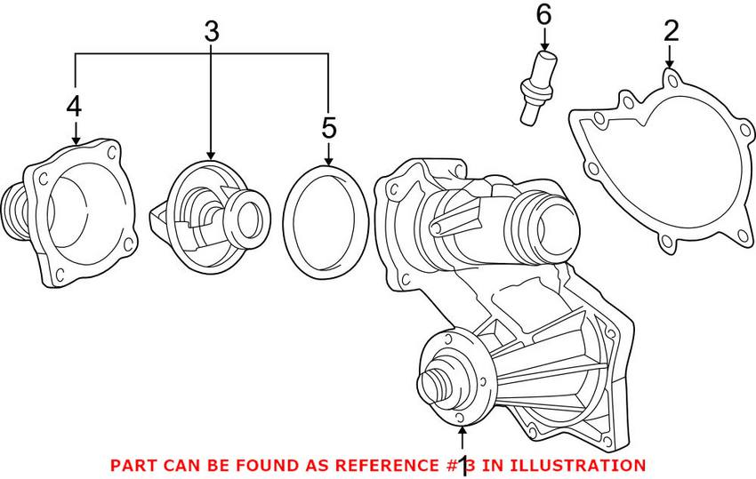 BMW Engine Coolant Thermostat Kit 11531436386