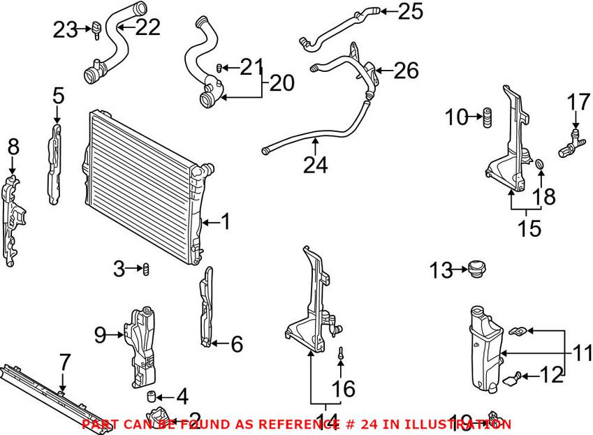 BMW Coolant Return Hose - Rein 11531436410