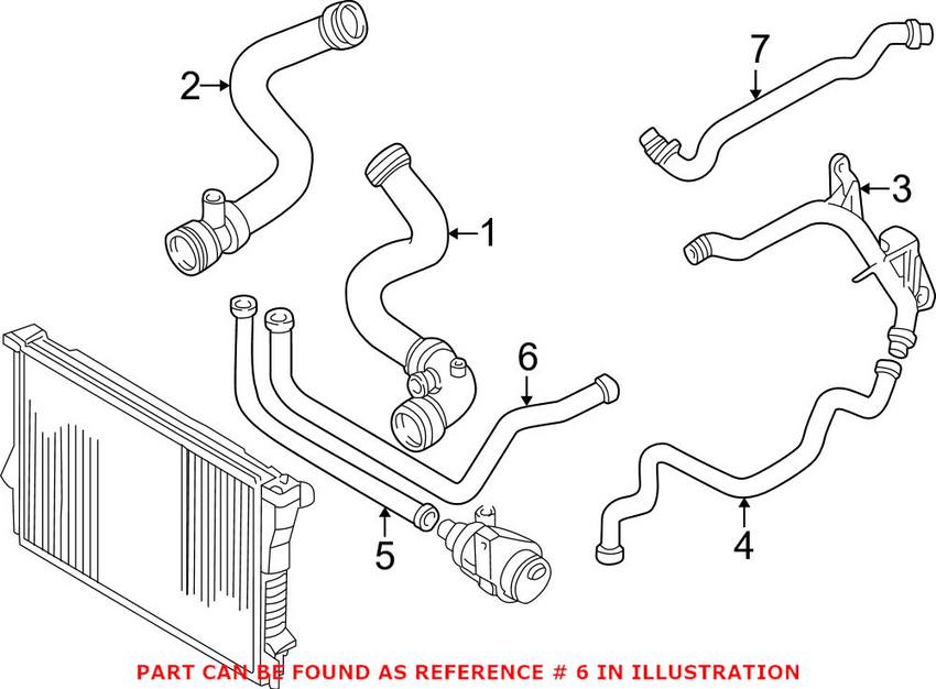 BMW Expansion Tank Hose 11531438632