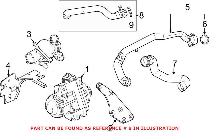 BMW Radiator Coolant Hose 11537580969