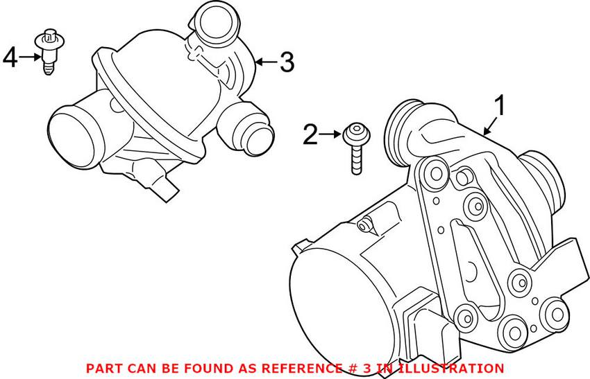 BMW Engine Coolant Thermostat (97C) 11537586783