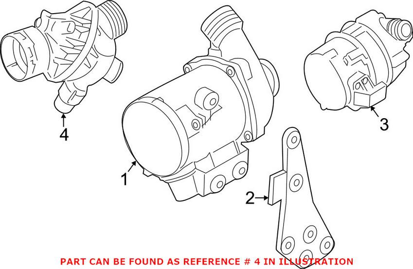 BMW Engine Coolant Thermostat (w/ Housing) 11537598865