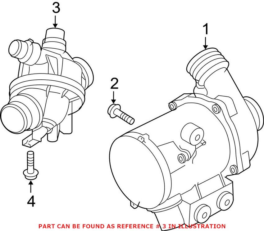 BMW Engine Coolant Thermostat (103C) 11537601158