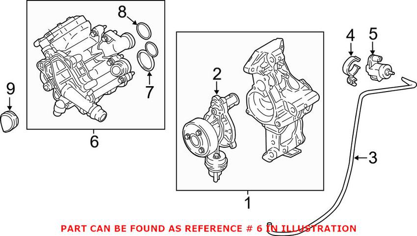 BMW Thermostat with Housing and Gasket Genuine BMW 11-53-7-644-811