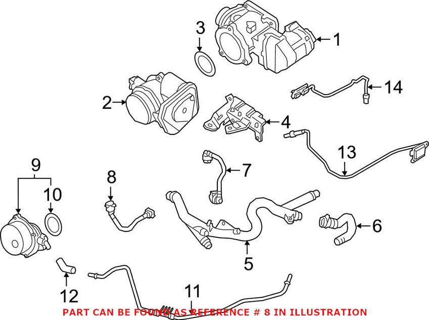 BMW Engine Coolant Hose (EGR Cooler) 11537795135