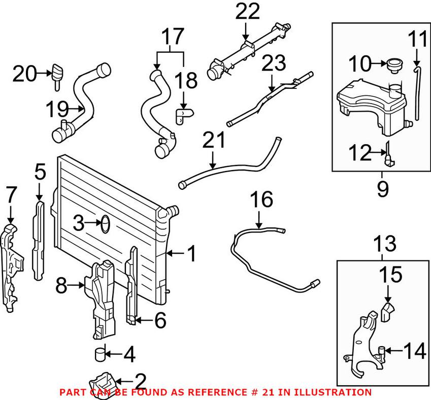 BMW Expansion Tank Hose 11537830713