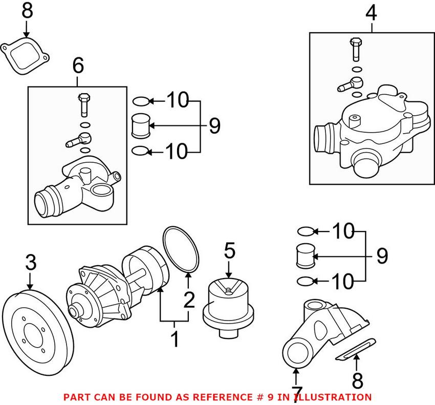 BMW Engine Coolant Pipe 11537835927