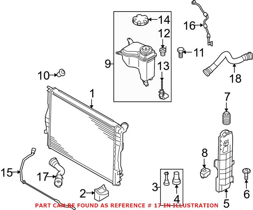 BMW Engine Coolant Hose - Upper 11537838214