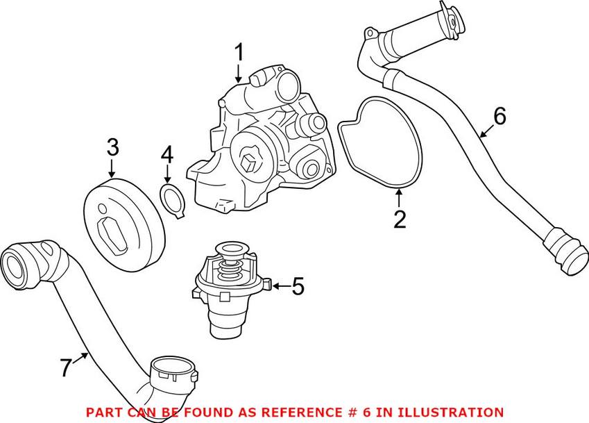 BMW Engine Coolant Hose - Upper 11537848500