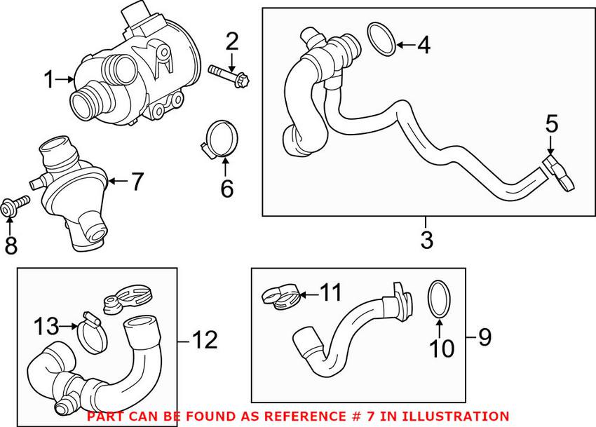 BMW Engine Coolant Thermostat (108C) 11538635689 - Genuine BMW