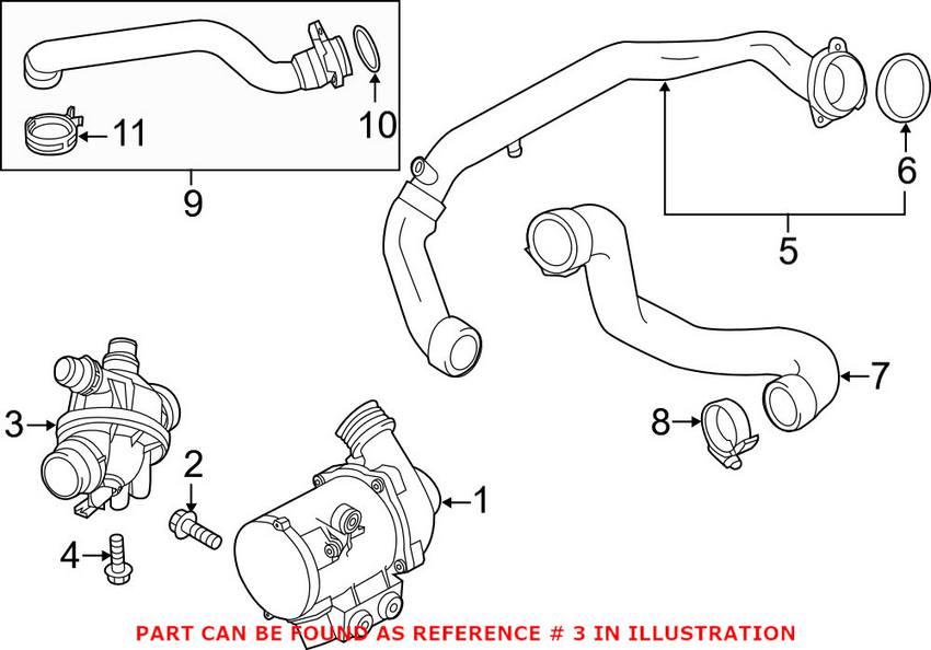 BMW Engine Coolant Thermostat (w/ Housing) 11538671516