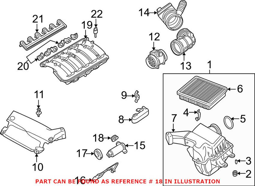 BMW Idle Control Valve Grommet 11611437453