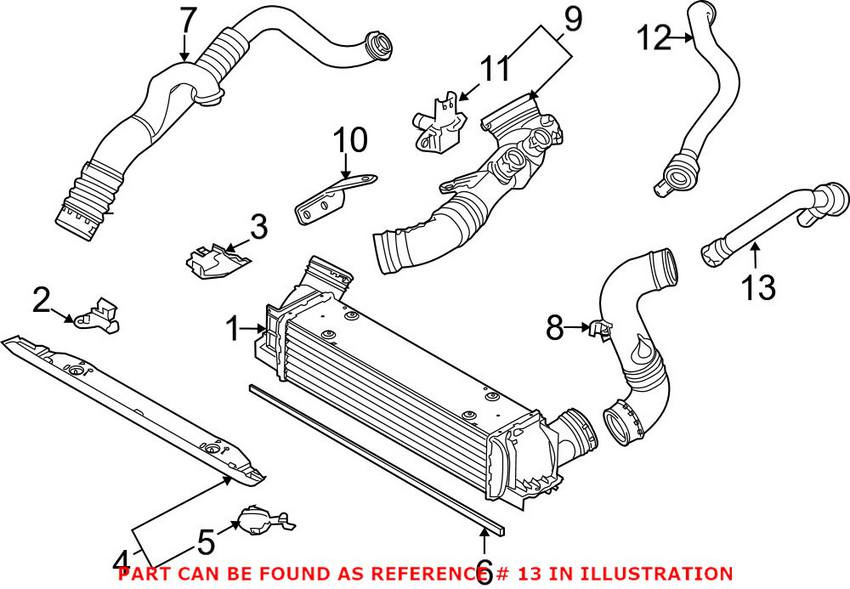 BMW Turbocharger Bypass Tube 11657556555