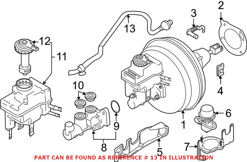 BMW Brake Booster Vacuum Hose 11666769086