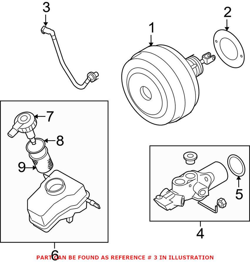 BMW Brake Booster Vacuum Hose 11667550919