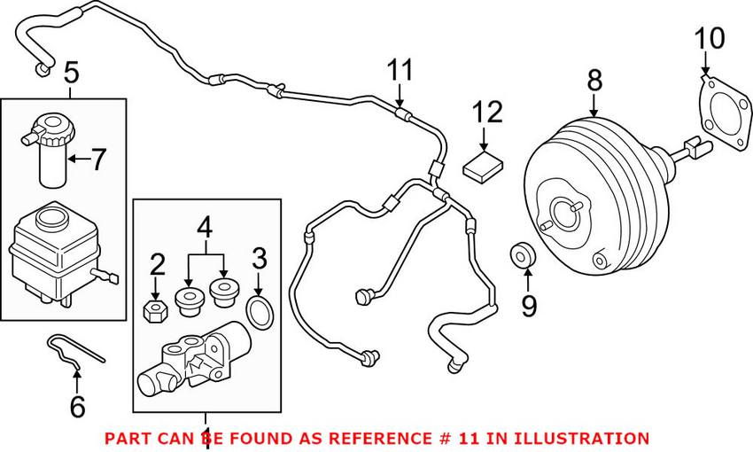 BMW Brake Vacuum Hose - Front 11667564963