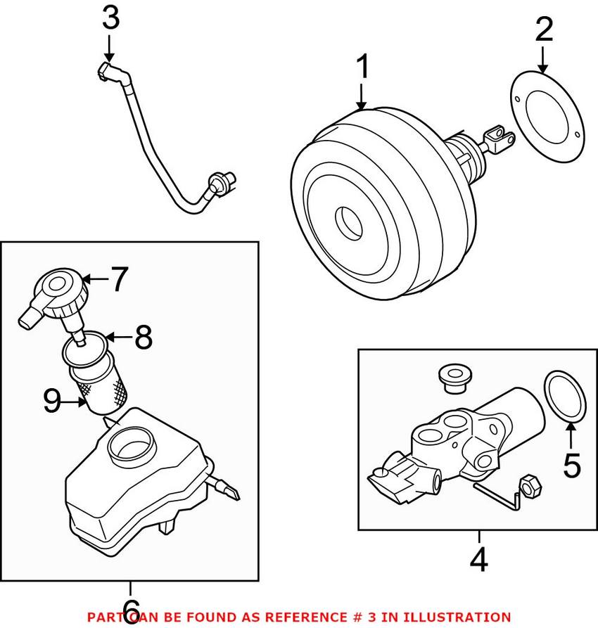 BMW Brake Booster Vacuum Hose 11667570497