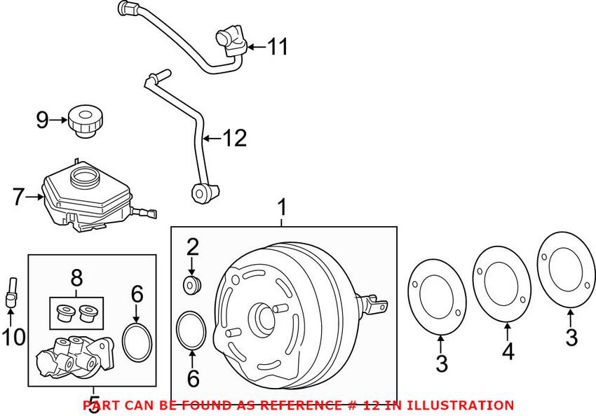 BMW Brake Vacuum Hose - Lower 11667613026