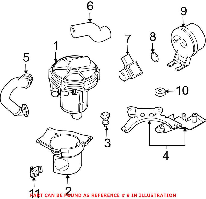 BMW Secondary Air Pump Filter 11721438813