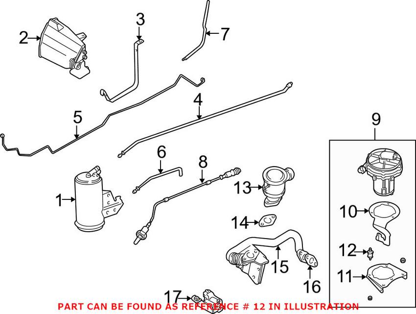 BMW Secondary Air Pump Mount 11727559515