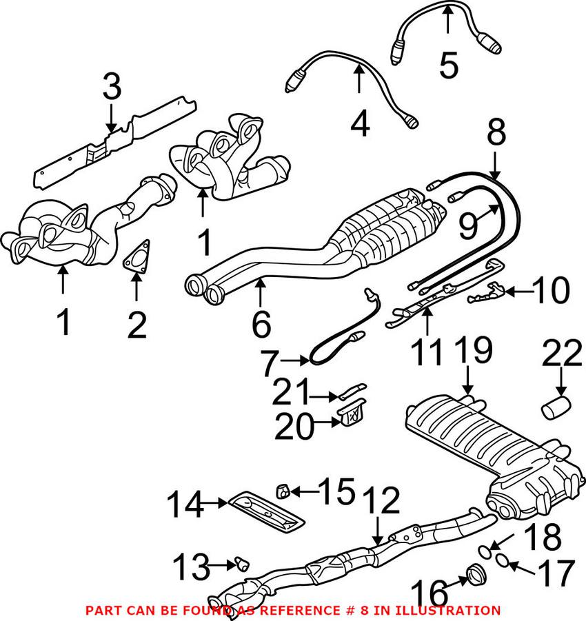 BMW Oxygen Sensor - Front (Cyl 4-6) 11781405324