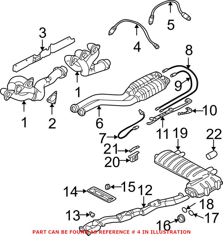 BMW Oxygen Sensor - Front (Cyl 1-3) 11781743994