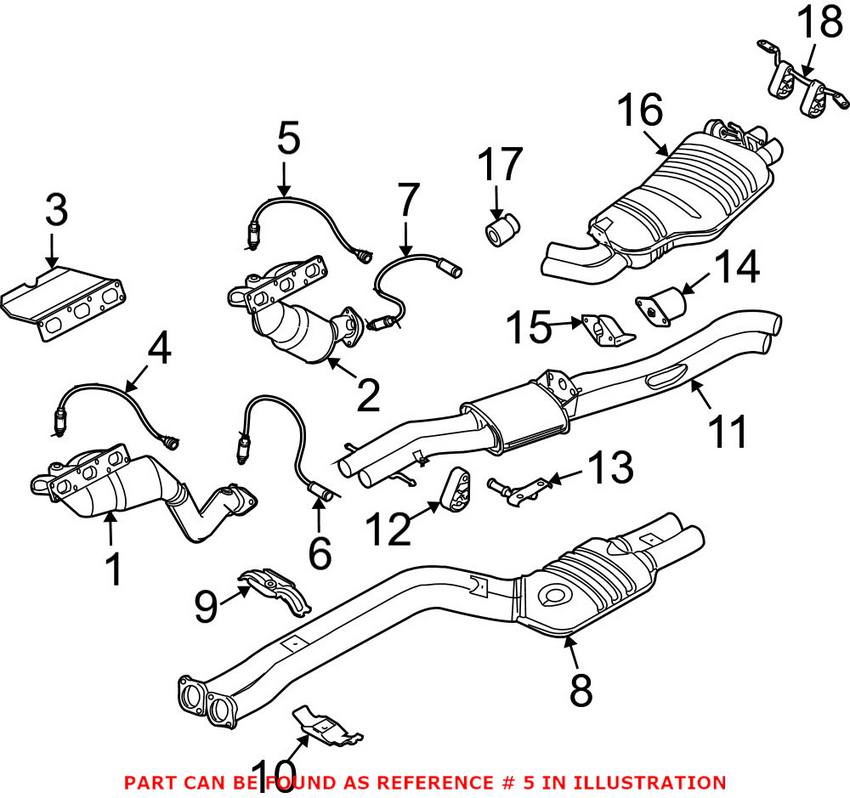 BMW Oxygen Sensor - Front (Cyl 4-6) 11787513962