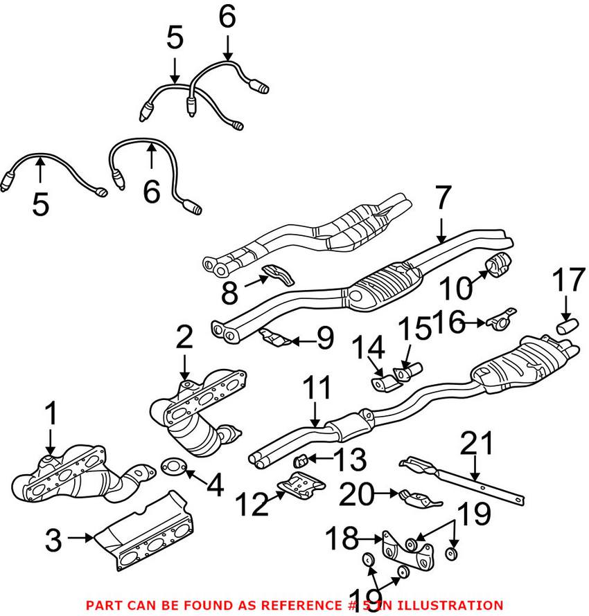 BMW Oxygen Sensor - Front (Cyl 1-3) 11787523434