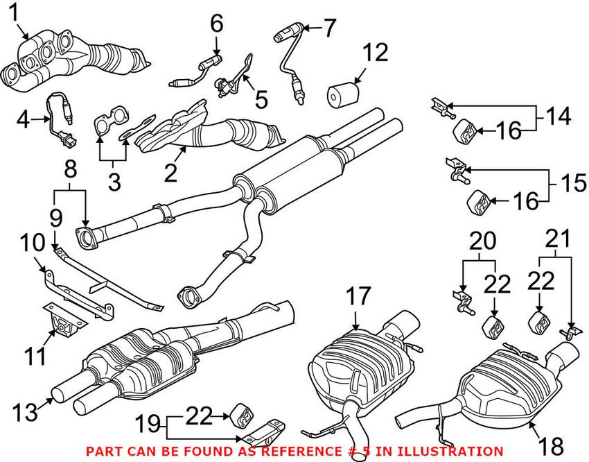 BMW Oxygen Sensor - Front Driver Side 11787539124