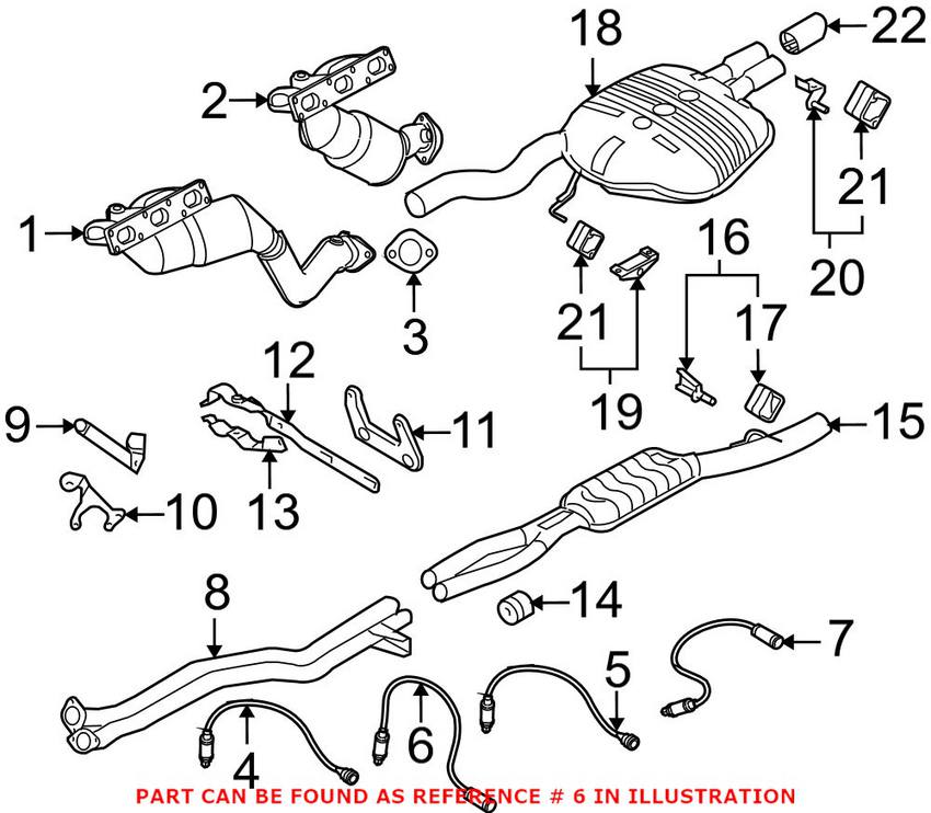 BMW Oxygen Sensor - Rear (Cyl 1-3) 11787544654