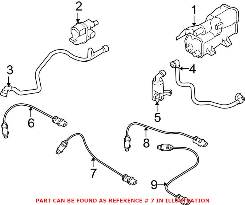 BMW Oxygen Sensor - Rear (Cyl 1-3) 11787545074