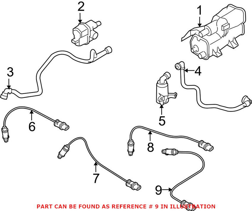 BMW Oxygen Sensor - Rear (Cyl 4-6) 11787545075