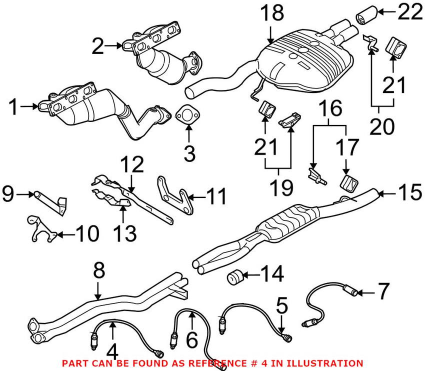 BMW Oxygen Sensor - Front (Cyl 1-3) 11787558055