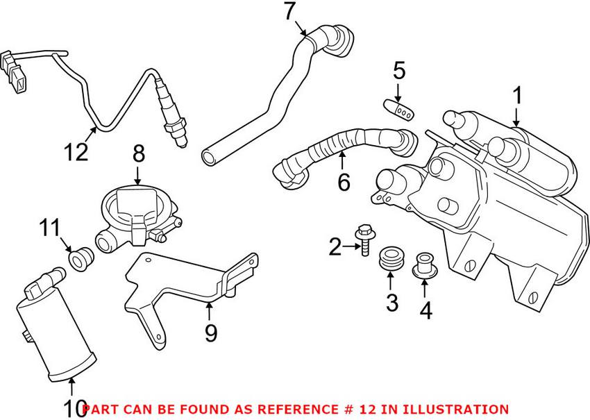 BMW Oxygen Sensor - Rear 11787589122