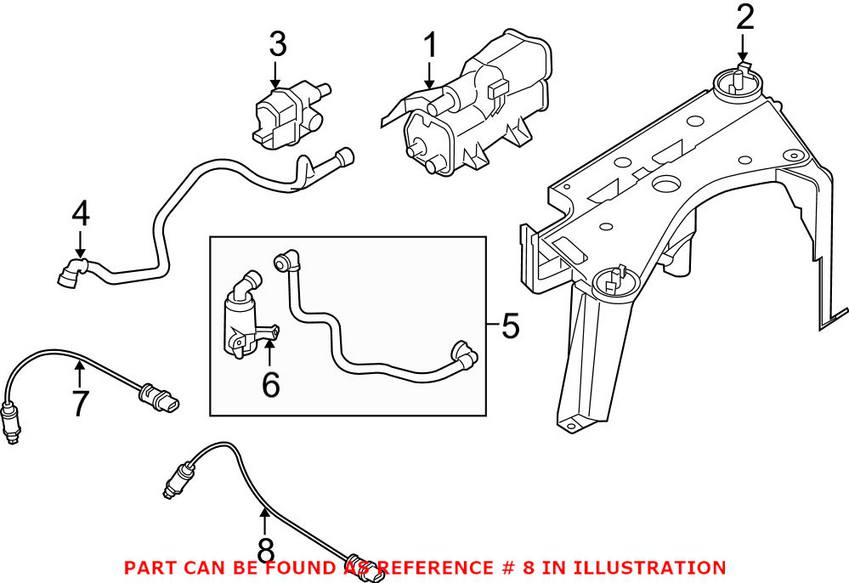 BMW Oxygen Sensor - Rear 11787589475