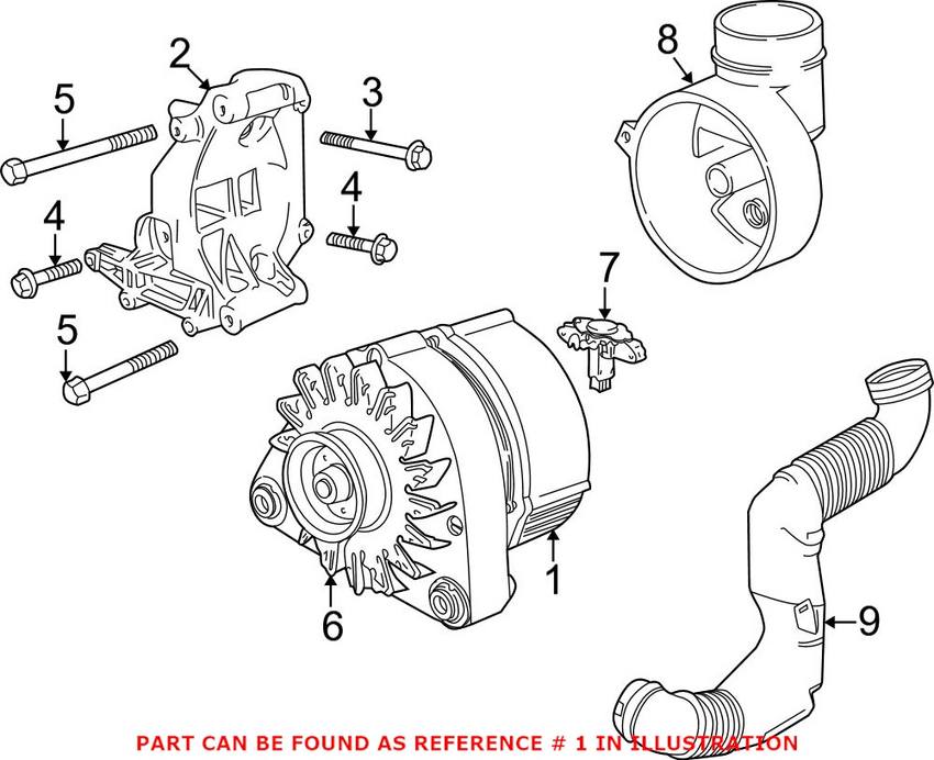 BMW Alternator (115A) (Rebuilt) 12311405918