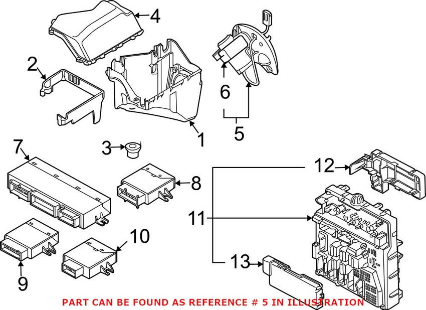 BMW Fuse Box Cooling Fan 12907570074