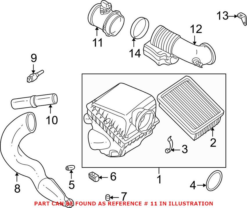 BMW Mass Air Flow Sensor 13621433567