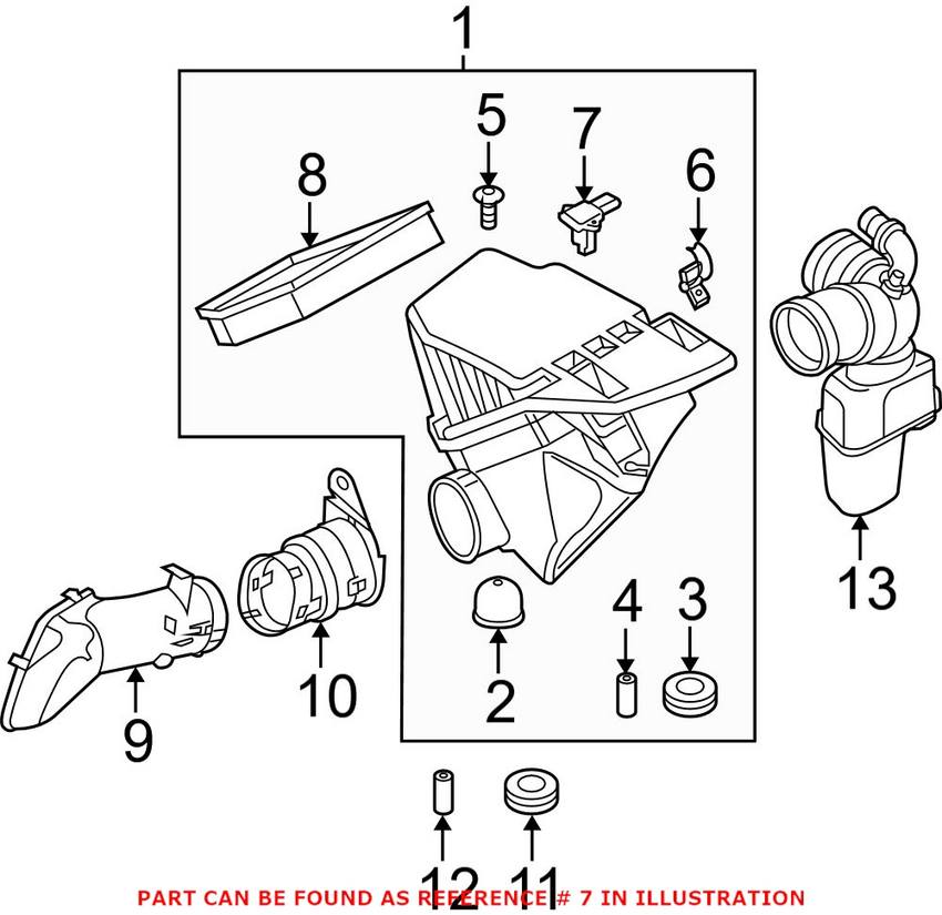 BMW Mass Air Flow Sensor 13627520519