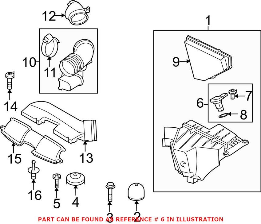 BMW Mass Air Flow Sensor 13627551638