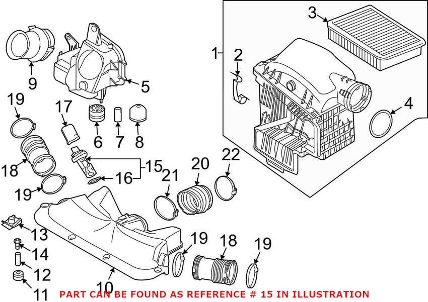 BMW Mass Air Flow Sensor 13627566990 - Genuine BMW