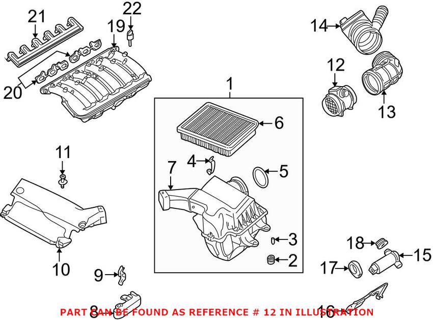 BMW Mass Air Flow Sensor 13627567451