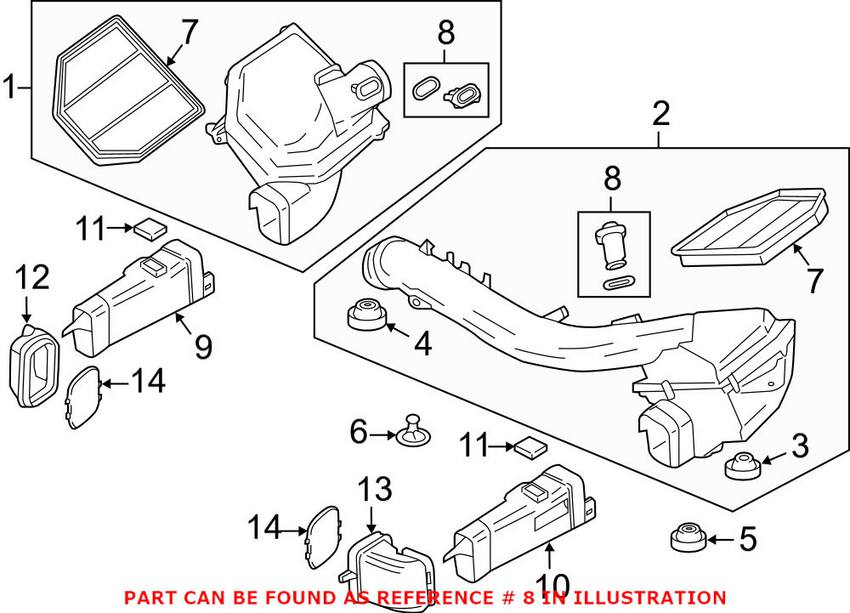 BMW Mass Air Flow Sensor 13627602038 - Genuine BMW