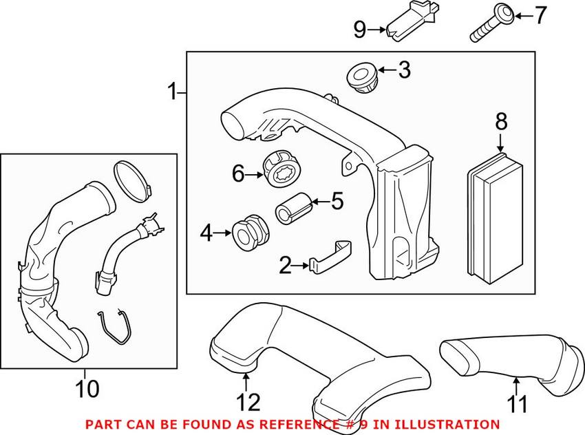 BMW Mass Air Flow Sensor 13627804150