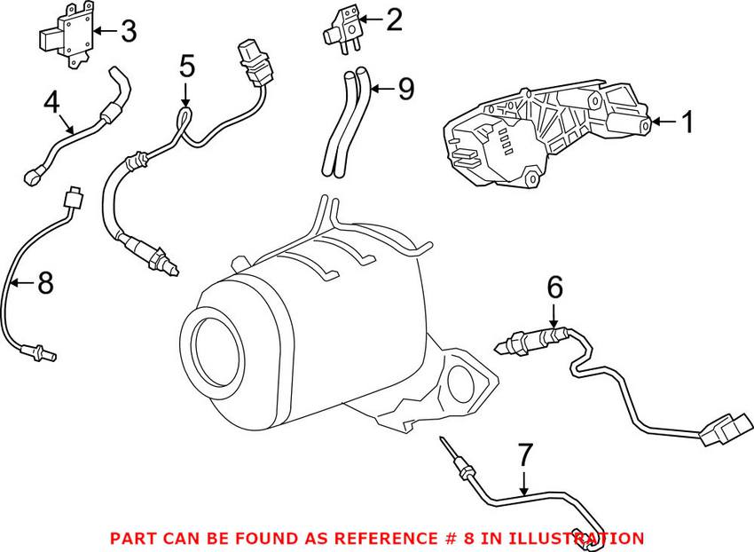 BMW Exhaust Gas Temperature (EGT) Sensor 13627805606